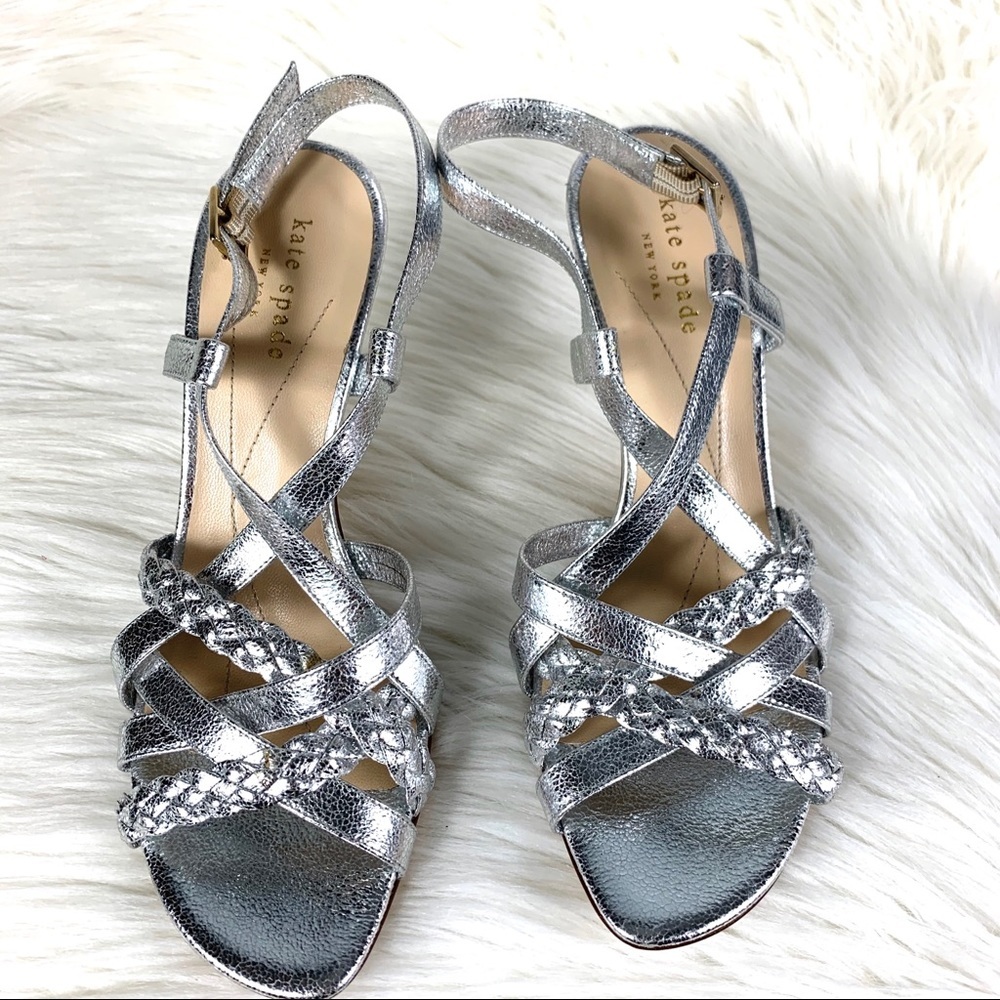 Kate spade silver low heels